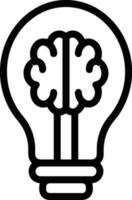 Brain idea symbol icon vector image. Illustration of the creative intelligence think design image. EPS 10