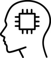 Brain idea symbol icon vector image. Illustration of the creative intelligence think design image. EPS 10