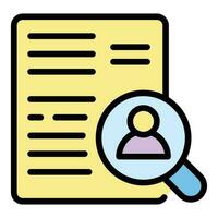 Search manager icon vector flat