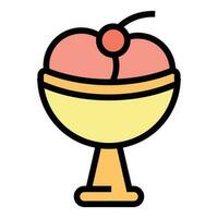 helado tratar icono vector plano