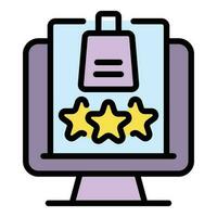 Rating product icon vector flat