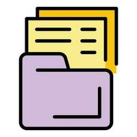 File folder icon vector flat