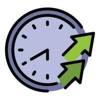 Wall clock score icon vector flat