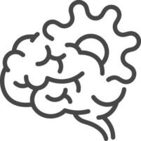 Brain idea symbol icon vector image. Illustration of the creative intelligence think design image. EPS 10