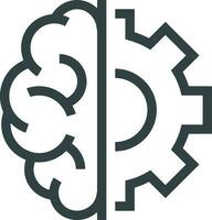 Brain idea symbol icon vector image. Illustration of the creative intelligence think design image. EPS 10