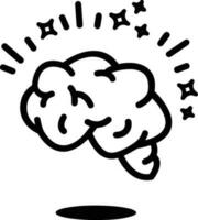 Brain idea symbol icon vector image. Illustration of the creative intelligence think design image. EPS 10