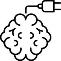 Brain idea symbol icon vector image. Illustration of the creative intelligence think design image. EPS 10