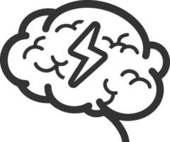 Brain idea symbol icon vector image. Illustration of the creative intelligence think design image. EPS 10