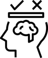 Brain idea symbol icon vector image. Illustration of the creative intelligence think design image. EPS 10