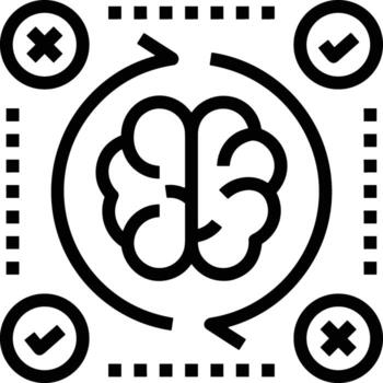 Brain idea symbol icon vector image. Illustration of the creative intelligence think design image. EPS 10