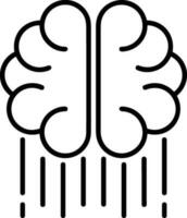 Brain idea symbol icon vector image. Illustration of the creative intelligence think design image. EPS 10