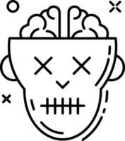 Brain idea symbol icon vector image. Illustration of the creative intelligence think design image. EPS 10