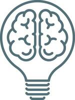 Brain idea symbol icon vector image. Illustration of the creative intelligence think design image. EPS 10