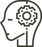 Brain idea symbol icon vector image. Illustration of the creative intelligence think design image. EPS 10