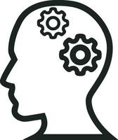 Brain idea symbol icon vector image. Illustration of the creative intelligence think design image. EPS 10