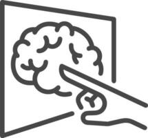 Brain idea symbol icon vector image. Illustration of the creative intelligence think design image. EPS 10