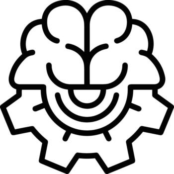 Brain idea symbol icon vector image. Illustration of the creative intelligence think design image. EPS 10