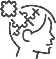 Brain idea symbol icon vector image. Illustration of the creative intelligence think design image. EPS 10