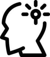 Brain idea symbol icon vector image. Illustration of the creative intelligence think design image. EPS 10