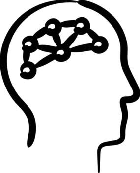 Brain idea symbol icon vector image. Illustration of the creative intelligence think design image. EPS 10