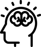 Brain idea symbol icon vector image. Illustration of the creative intelligence think design image. EPS 10