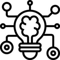 Brain idea symbol icon vector image. Illustration of the creative intelligence think design image. EPS 10