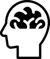 Brain idea symbol icon vector image. Illustration of the creative intelligence think design image. EPS 10