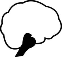 Brain idea symbol icon vector image. Illustration of the creative intelligence think design image. EPS 10