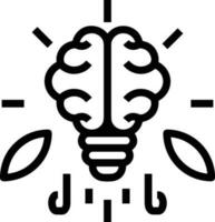 Brain idea symbol icon vector image. Illustration of the creative intelligence think design image. EPS 10