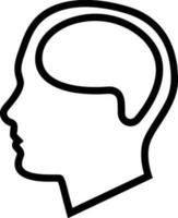 Brain idea symbol icon vector image. Illustration of the creative intelligence think design image. EPS 10