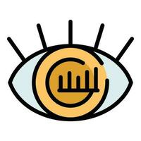 Concentration vision icon vector flat