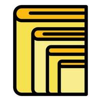 Pile books icon vector flat