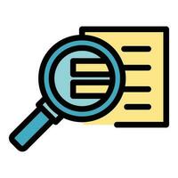 Search document icon vector flat