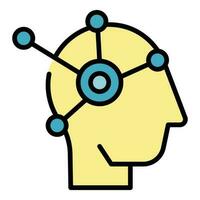 Brainstorming icon vector flat
