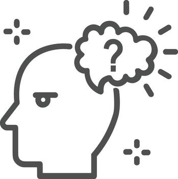 Brain idea symbol icon vector image. Illustration of the creative intelligence think design image. EPS 10
