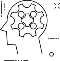 Brain idea symbol icon vector image. Illustration of the creative intelligence think design image. EPS 10