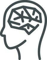 Brain idea symbol icon vector image. Illustration of the creative intelligence think design image. EPS 10