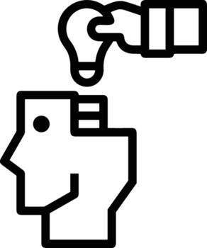 Brain idea symbol icon vector image. Illustration of the creative intelligence think design image. EPS 10