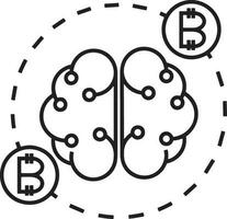 Brain idea symbol icon vector image. Illustration of the creative intelligence think design image. EPS 10