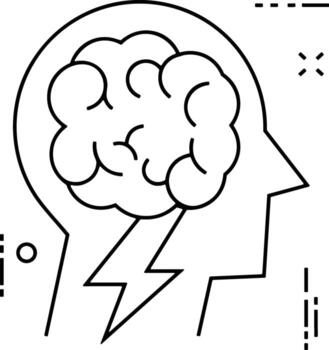 Brain idea symbol icon vector image. Illustration of the creative intelligence think design image. EPS 10