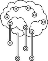 Brain idea symbol icon vector image. Illustration of the creative intelligence think design image. EPS 10