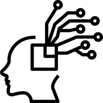 Brain idea symbol icon vector image. Illustration of the creative intelligence think design image. EPS 10