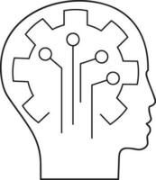 Brain idea symbol icon vector image. Illustration of the creative intelligence think design image. EPS 10