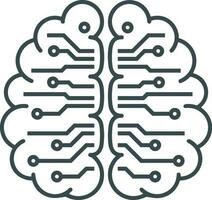 Brain idea symbol icon vector image. Illustration of the creative intelligence think design image. EPS 10