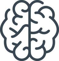 Brain idea symbol icon vector image. Illustration of the creative intelligence think design image. EPS 10