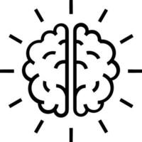 Brain idea symbol icon vector image. Illustration of the creative intelligence think design image. EPS 10