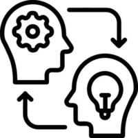 Brain idea symbol icon vector image. Illustration of the creative intelligence think design image. EPS 10