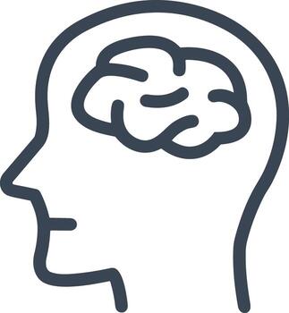 Brain idea symbol icon vector image. Illustration of the creative intelligence think design image. EPS 10