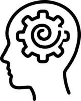 Brain idea symbol icon vector image. Illustration of the creative intelligence think design image. EPS 10