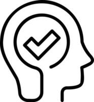 Brain idea symbol icon vector image. Illustration of the creative intelligence think design image. EPS 10